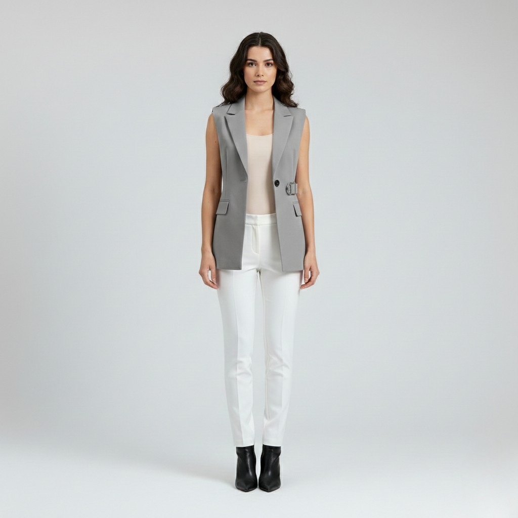 Women's Belted Longline Gilet