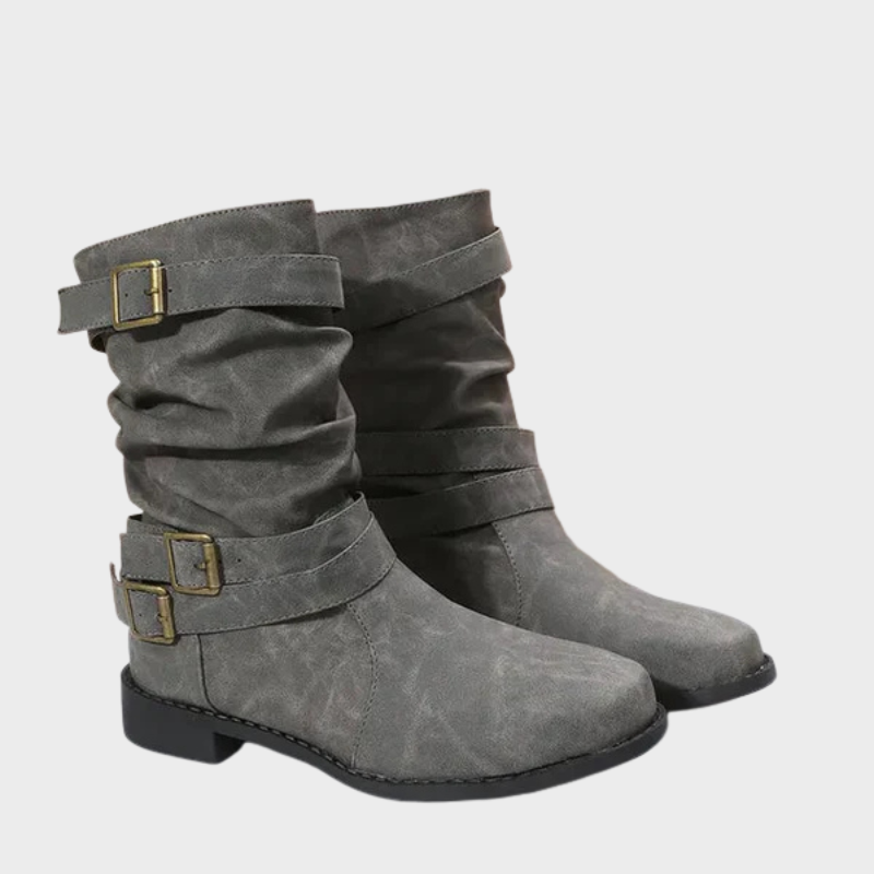Tessa – Casual Ankle Boots with Buckle
