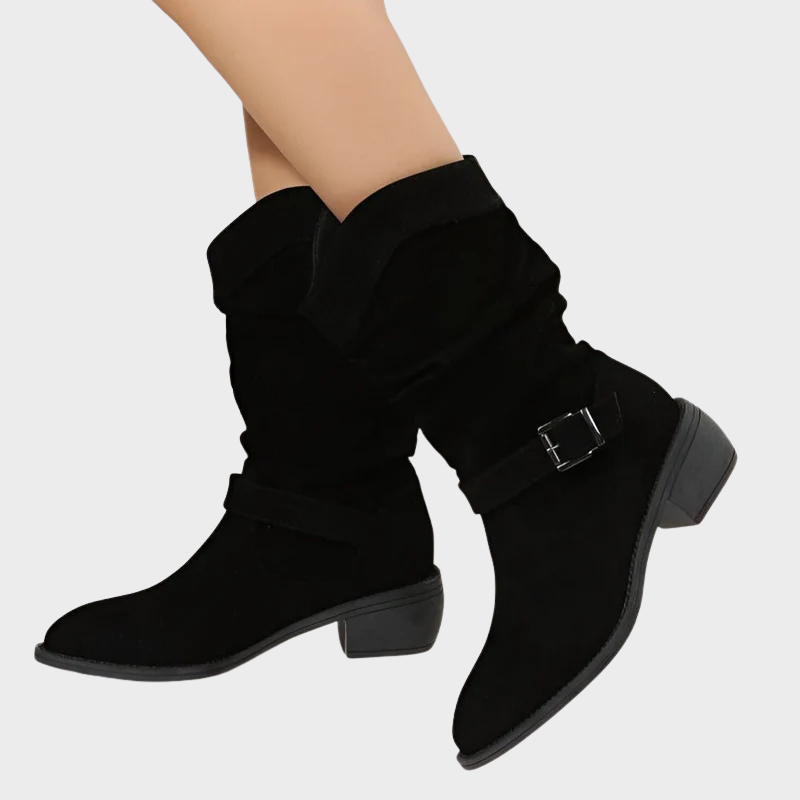 Mira – Casual Ankle Boots with Buckle