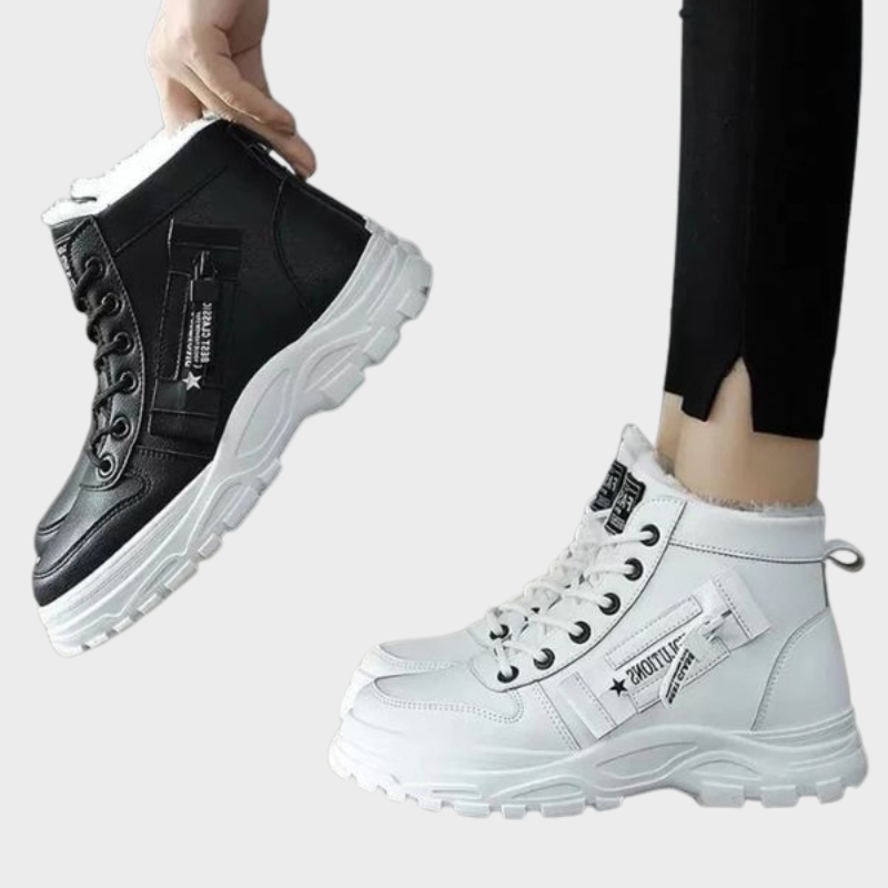 Lexi – Chunky High-Top Boots with Zip