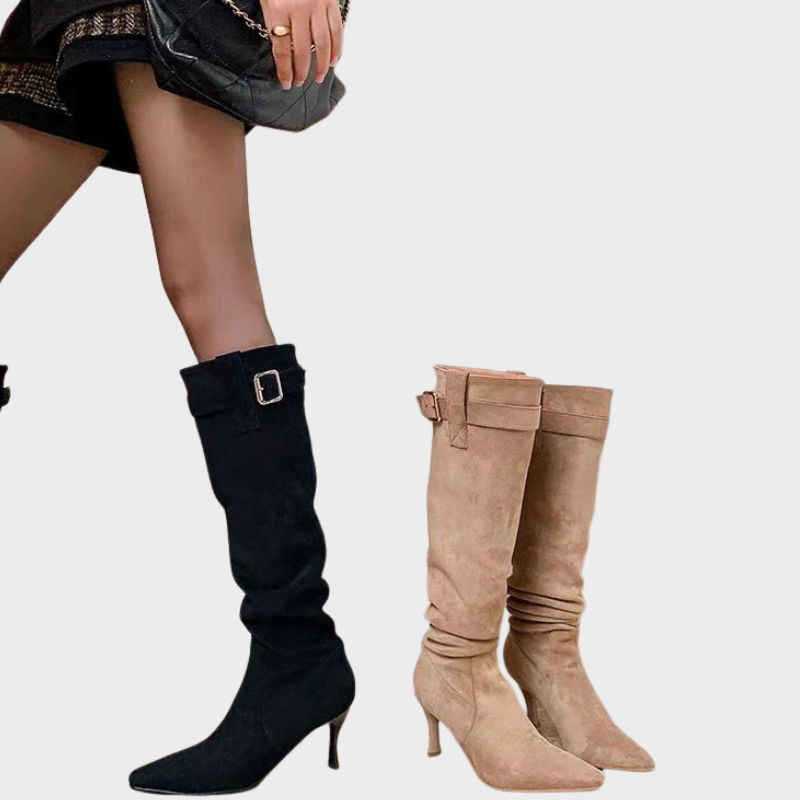 Siena – Stylish Knee-High Boots with Buckles