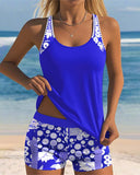 Maëlle | Sporty Tankini with Floral Print