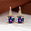 Elegant Hoop Earrings with Sparkling Stones