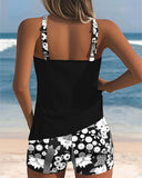 Maëlle | Sporty Tankini with Floral Print