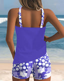 Maëlle | Sporty Tankini with Floral Print