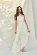 Sylviana - One Shoulder Pleated Midi Dress