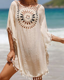 Beach Towel Poncho with Fringes
