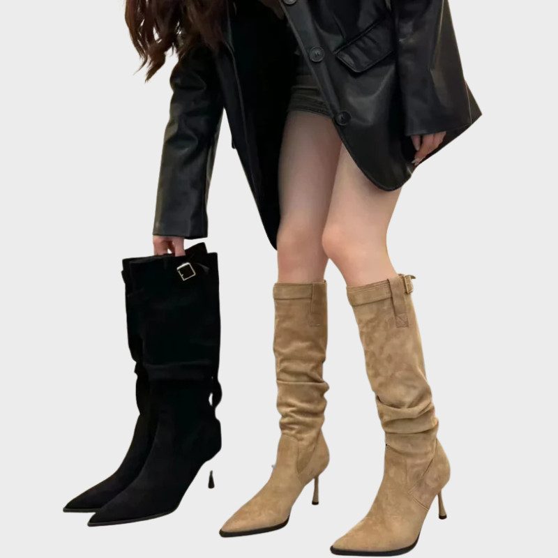 Siena – Stylish Knee-High Boots with Buckles