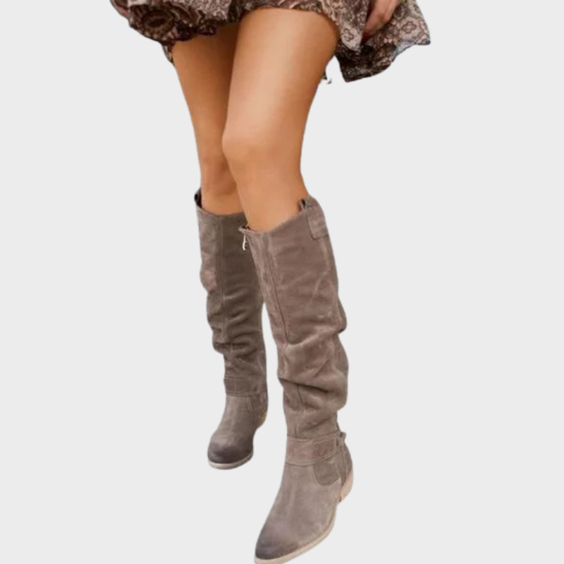 Luna – Knee-High Boots with Buckle