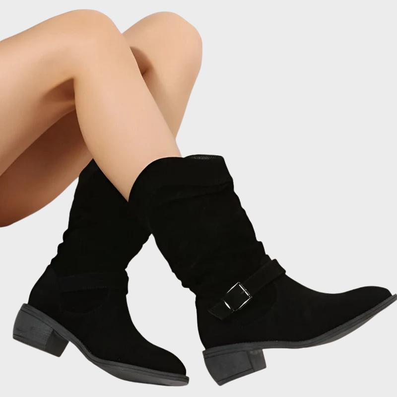 Mira – Casual Ankle Boots with Buckle