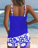 Maëlle | Sporty Tankini with Floral Print