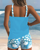 Maëlle | Sporty Tankini with Floral Print