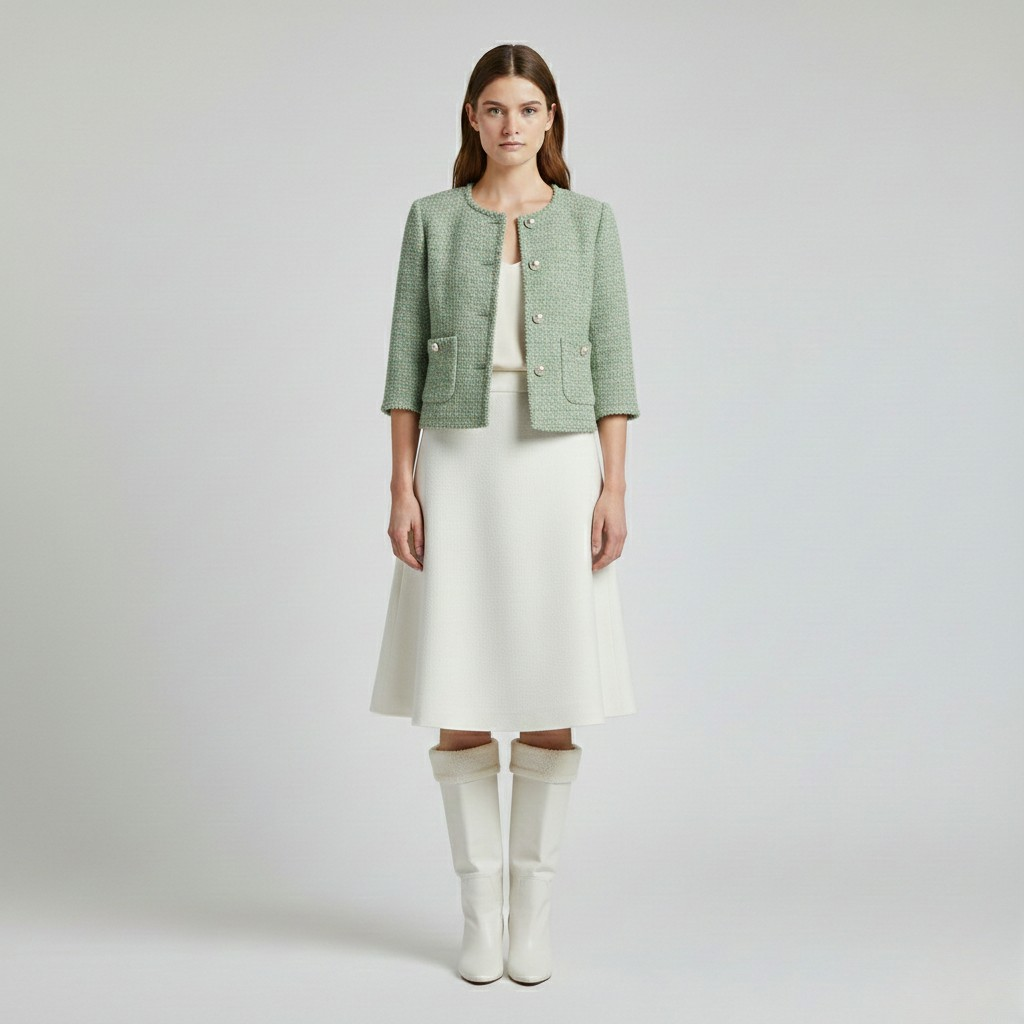 Women's Cropped Bouclé Jacket