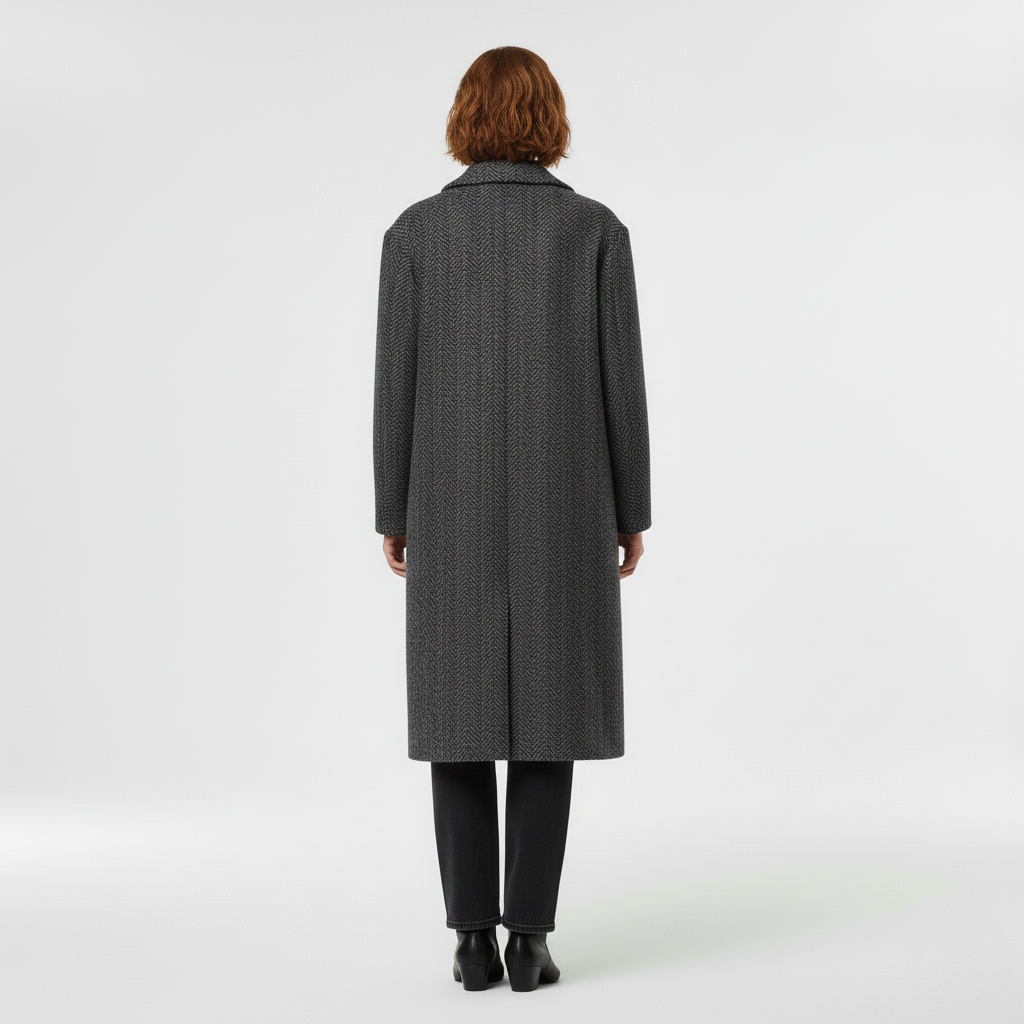 Women's Herringbone Long Coat