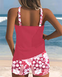 Maëlle | Sporty Tankini with Floral Print
