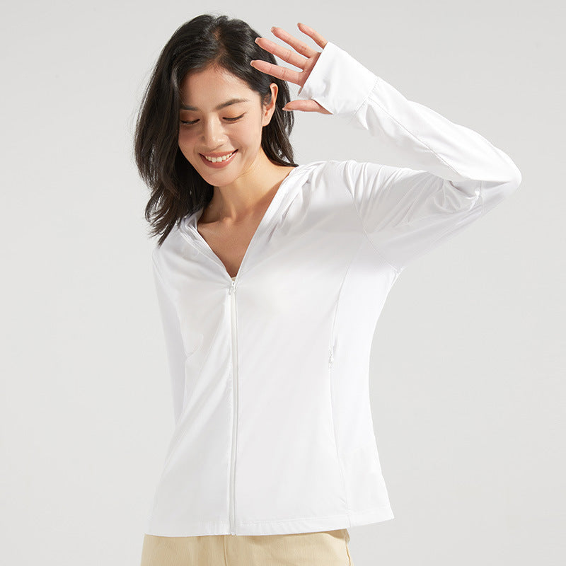 UV Protection Hooded Jacket with Removable Face Shield – Perfect for Summer