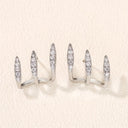 Elegant Rhinestone Three-Claw Earrings