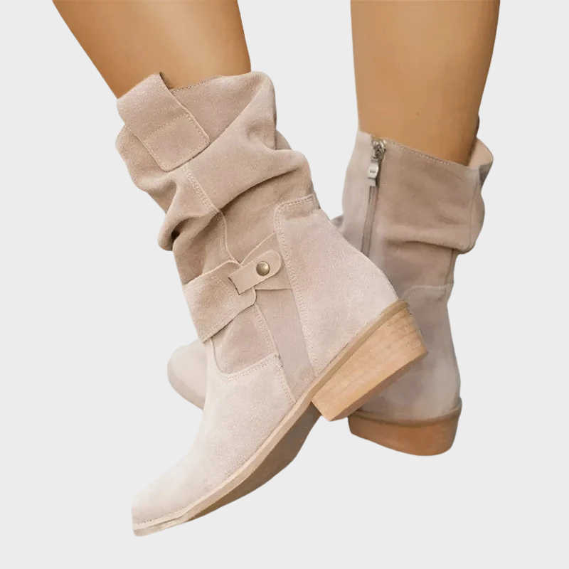 Mira – Casual Ankle Boots with Buckle
