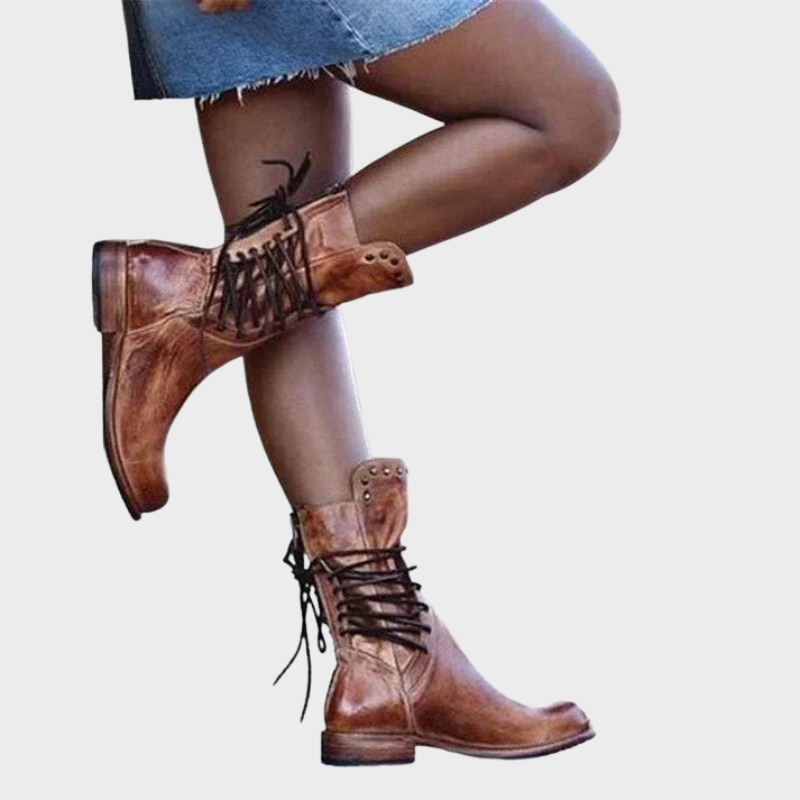 Rhea – Robust Lace-Up Ankle Boots