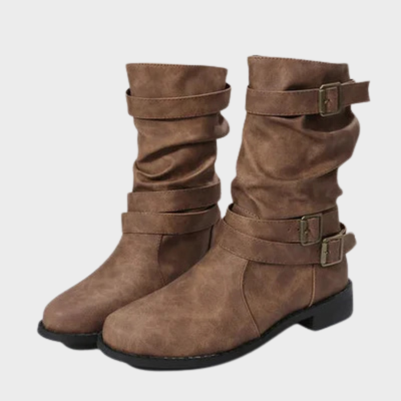 Tessa – Casual Ankle Boots with Buckle