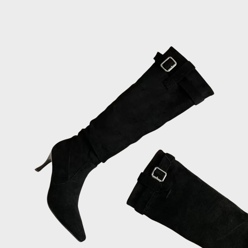 Siena – Stylish Knee-High Boots with Buckles