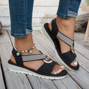 Simone | Flat Sandals with Metal Fastening