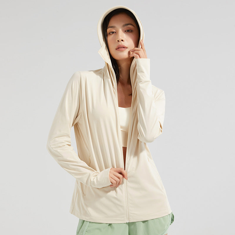 UV Protection Hooded Jacket with Removable Face Shield – Perfect for Summer