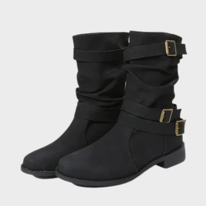 Tessa – Casual Ankle Boots with Buckle