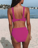 Solid High-Waisted Bikini