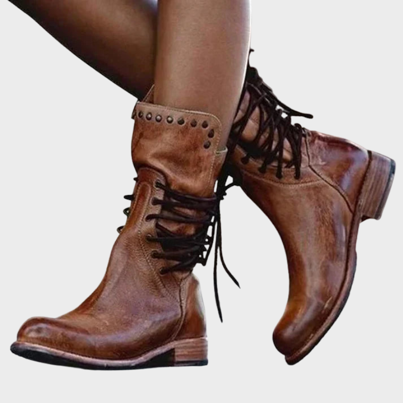 Rhea – Robust Lace-Up Ankle Boots