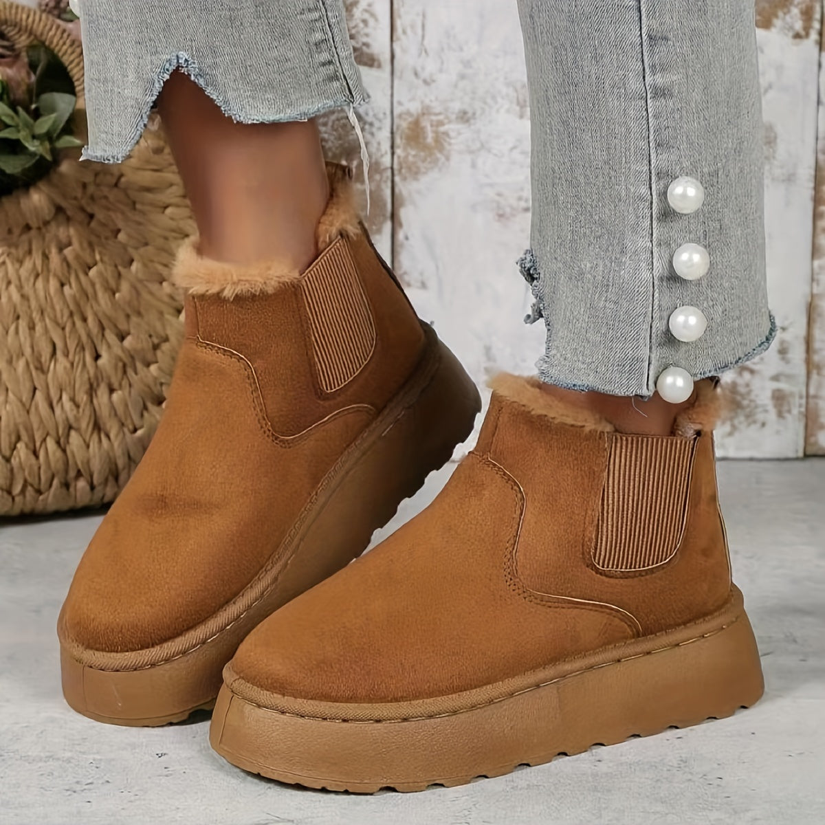 Winter Ladies Chunky-Heel Boots