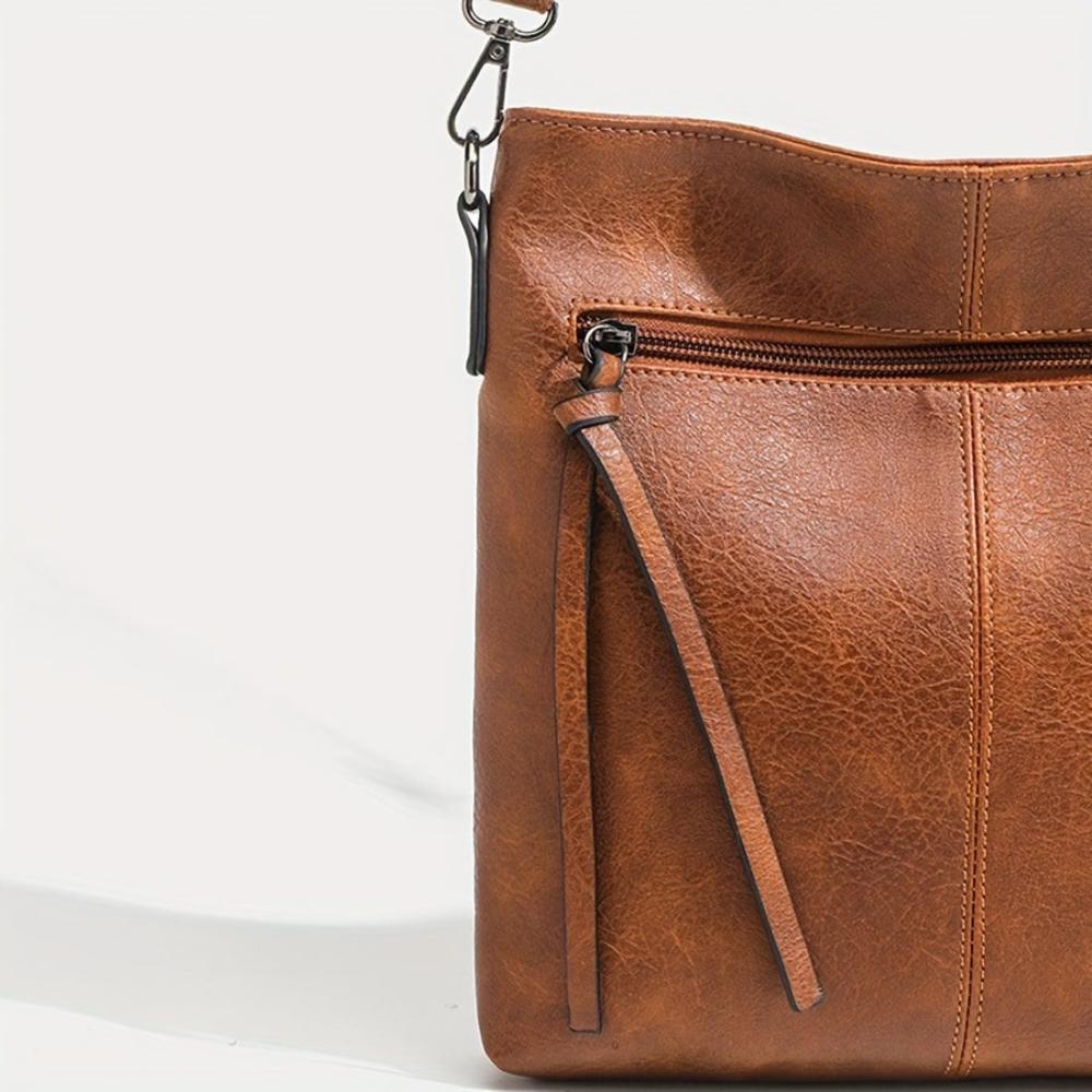 Lina - Vintage Shoulder Bag with Checkered Pattern