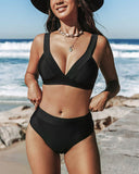 Solid High-Waisted Bikini
