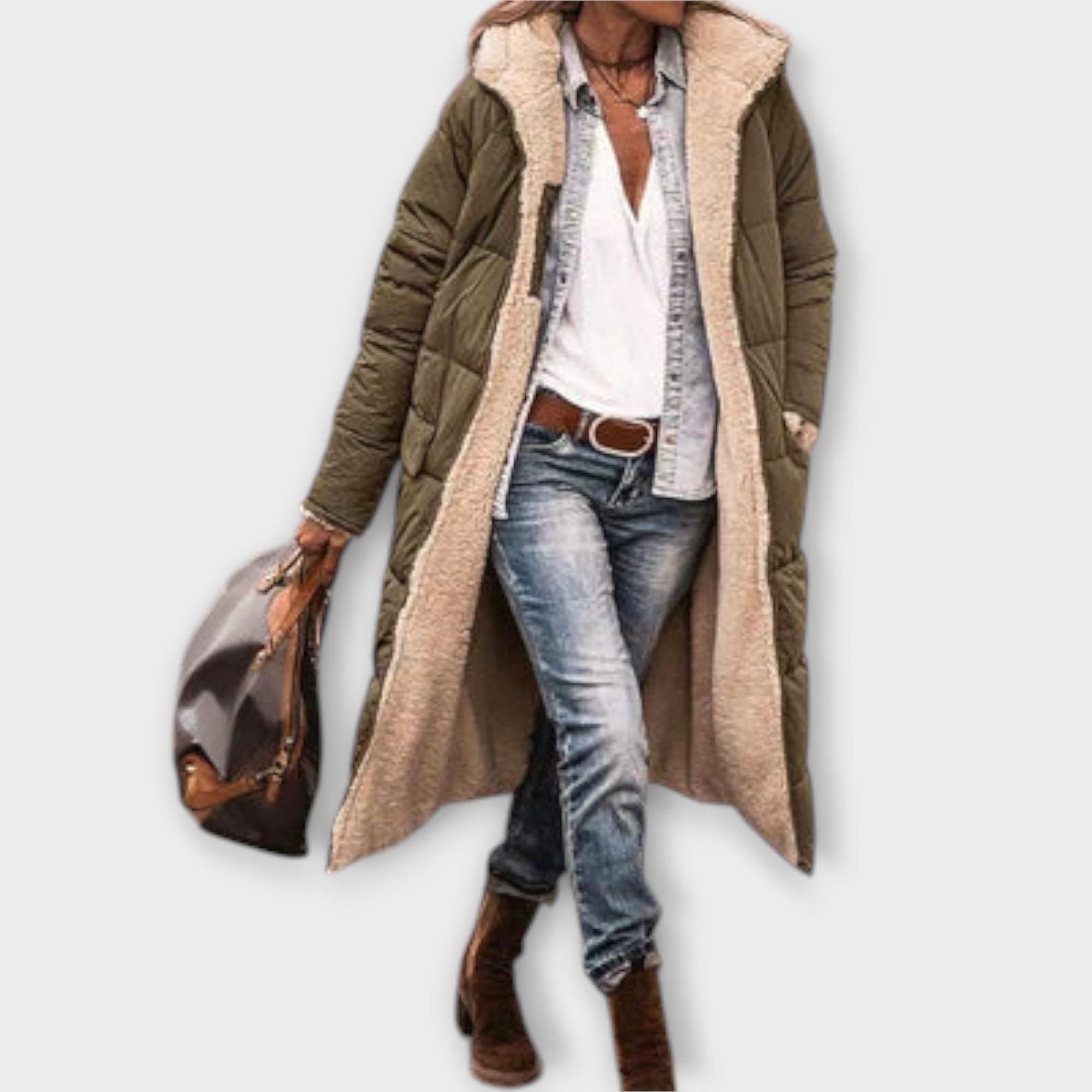 Kora - Cosy Faux Fur Lined Coat