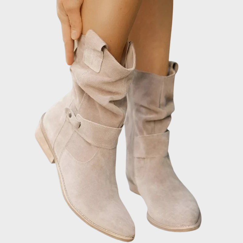 Mira – Casual Ankle Boots with Buckle