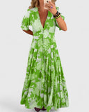 Minelda – Floral Dress with V-Neck