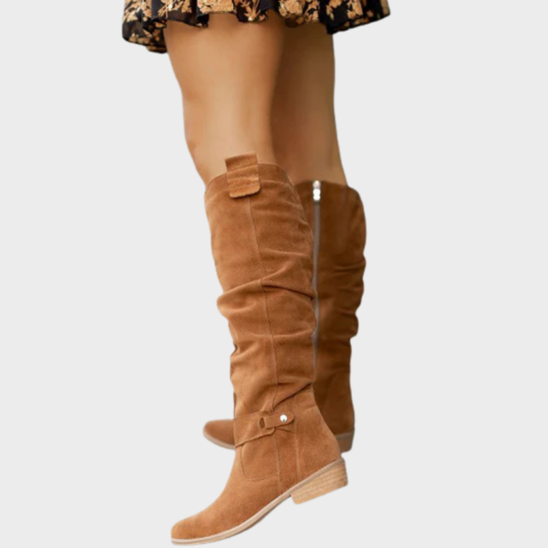 Luna – Knee-High Boots with Buckle