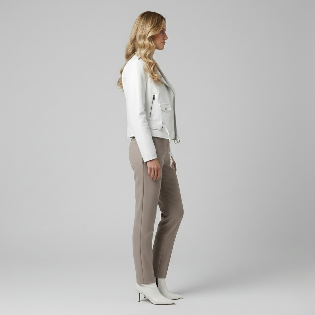 Women's Belted Moto Jacket