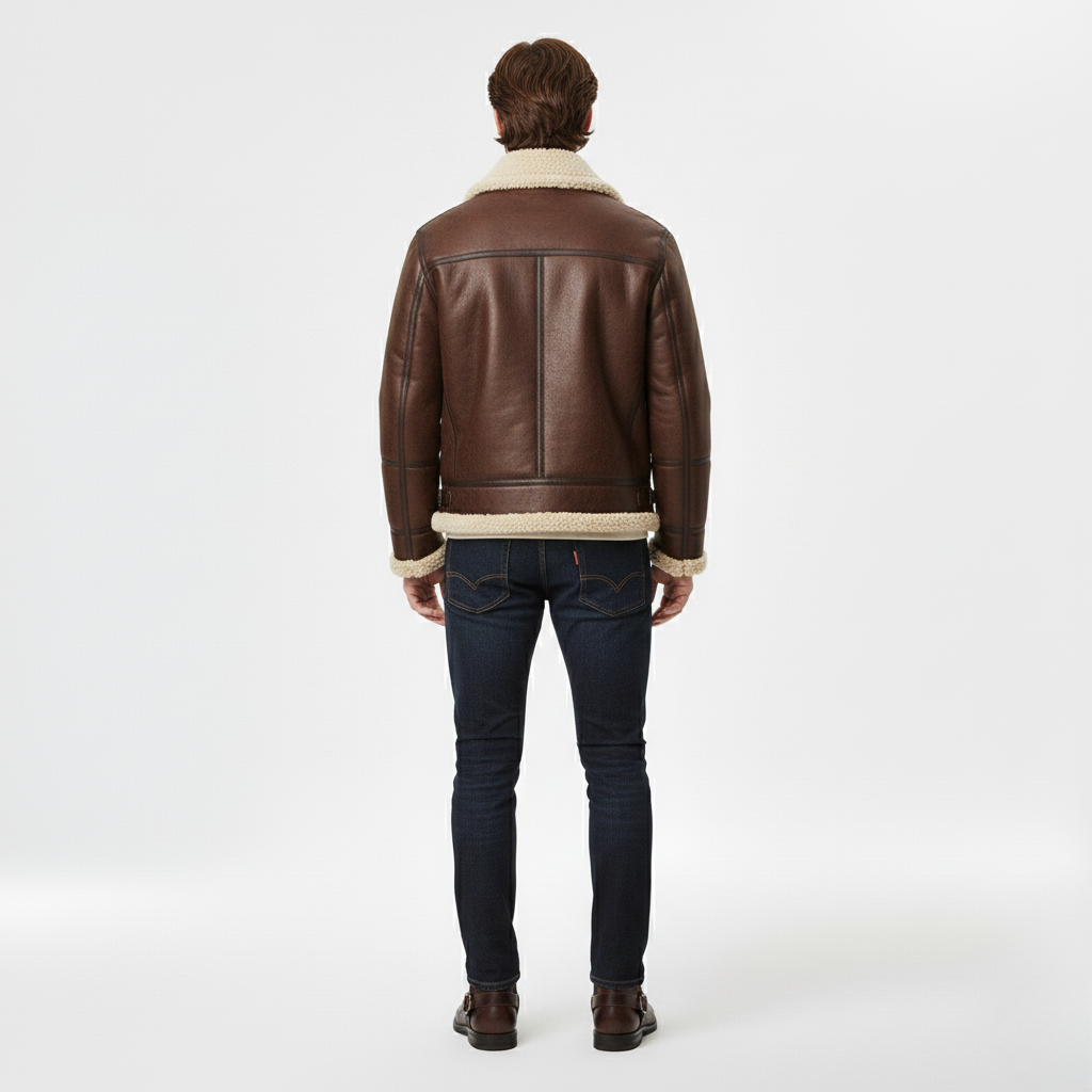Men's Faux-Shearling Collar Jacket