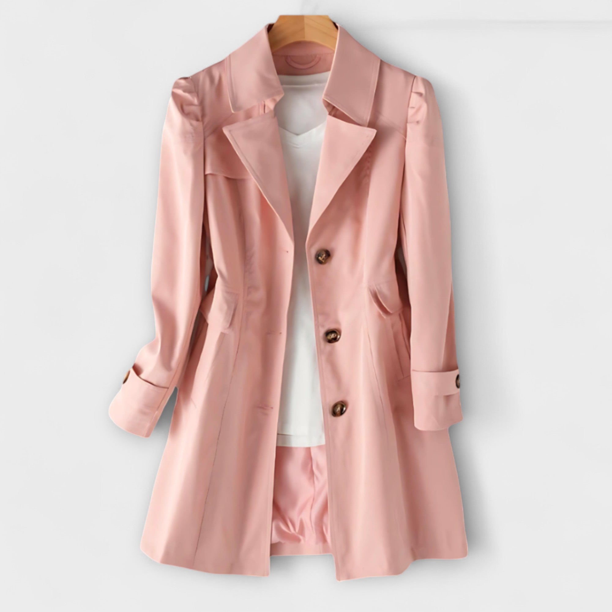 Elara – Double-Breasted Trench Coat