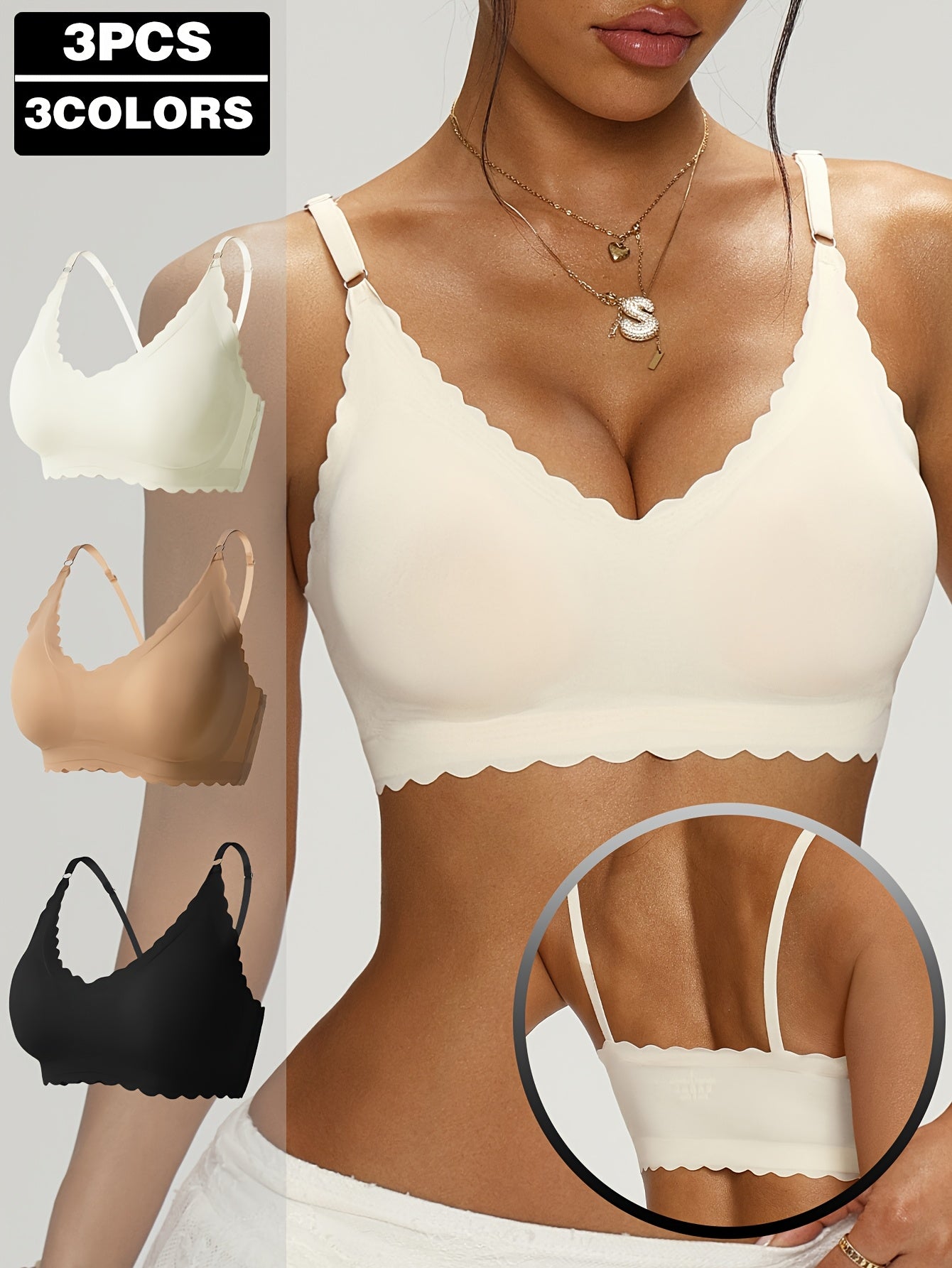 3-Pack High Comfort Bra
