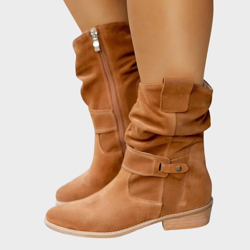 Mira – Casual Ankle Boots with Buckle