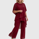 Linda | Suit with Draped Palazzo Trousers