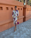 ELKE | DRESS WITH V-NECK