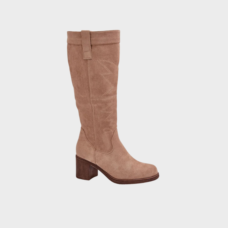 Iris – High Boots with Block Heel and Zip