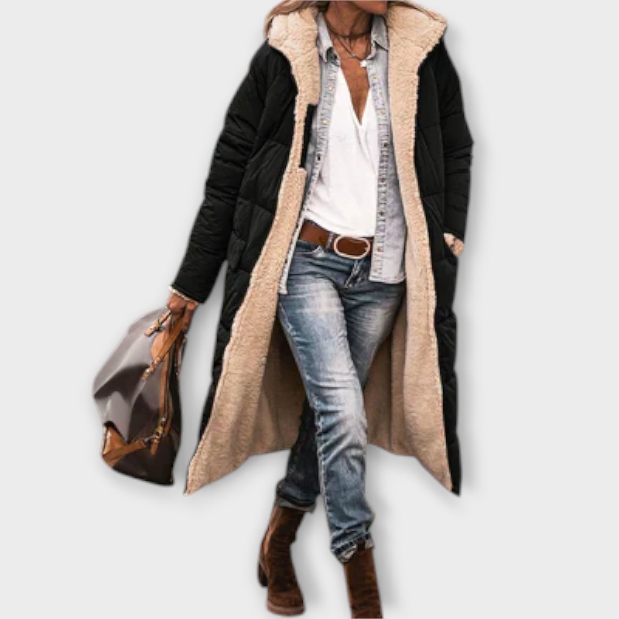 Kora - Cosy Faux Fur Lined Coat