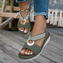 Simone | Flat Sandals with Metal Fastening