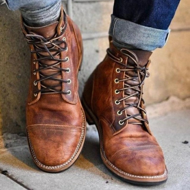 Aiden | Faux Leather Ankle Boots