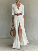 Suzanne - Maxi Dress with Lapel Collar