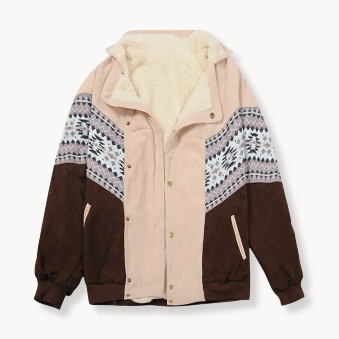 Aztec Pattern Jacket with Open Cut and Long Sleeves | Ideal for Spring, Summer, Autumn, and Winter